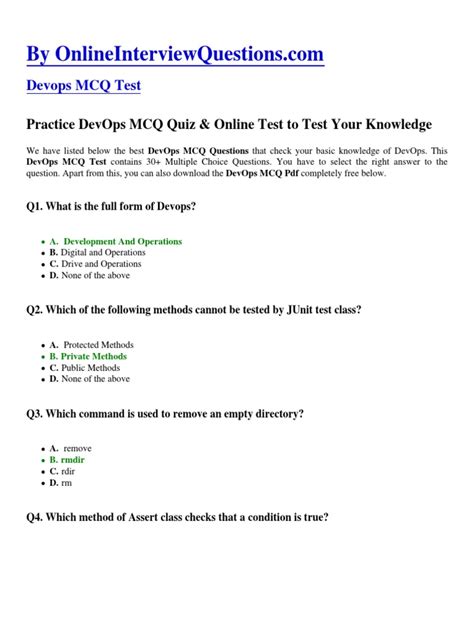 mcq village agile and devops.